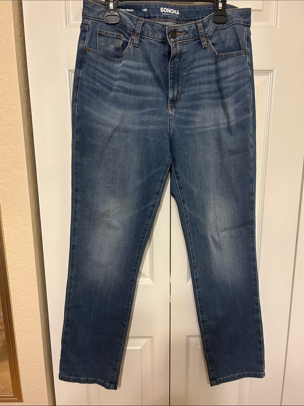 SONOMA Washed Blue Straight Leg Jeans